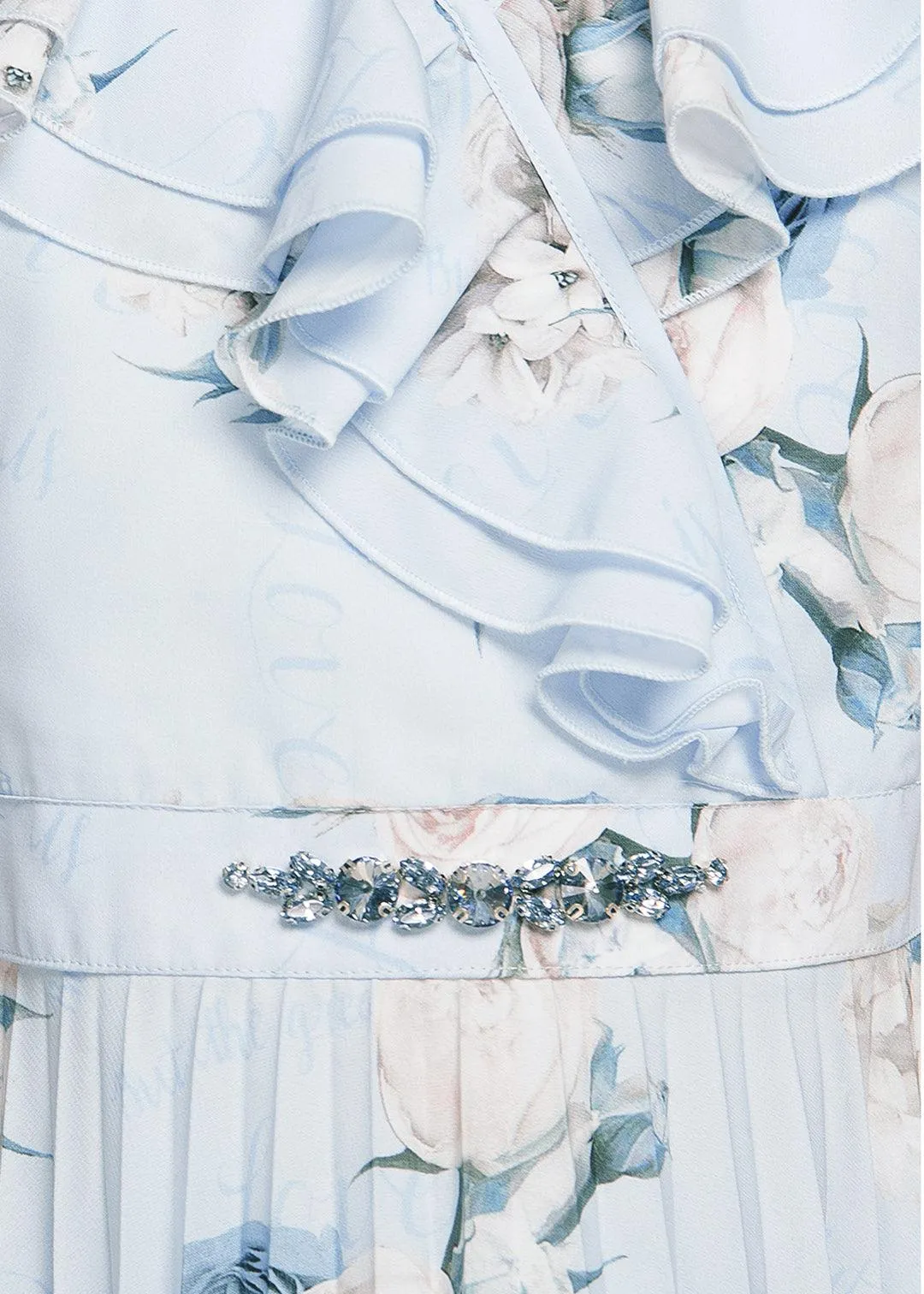 Tiny Baby Floral Sky Blue Dress