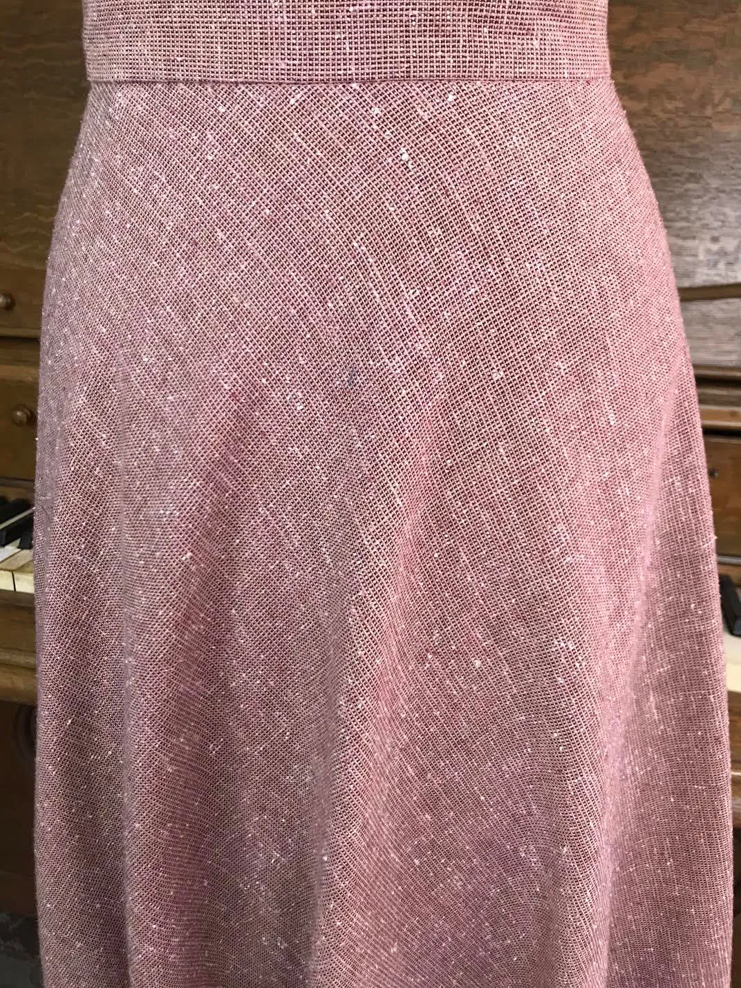 Vintage 60s 70s 1970s Red Burgundy Wool blend High Waisted Full Circle Skirt Size 3 XS