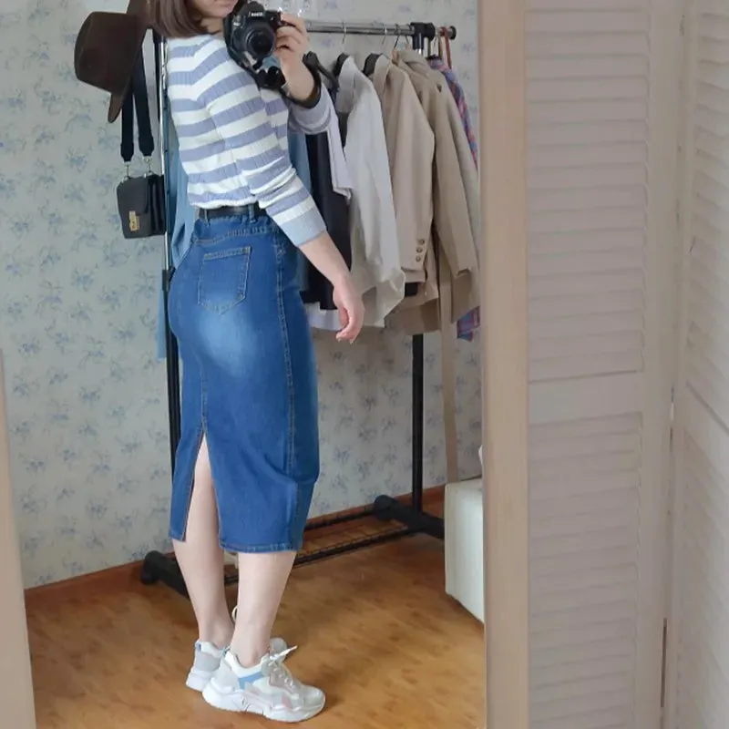 Women Long Jean Skirt