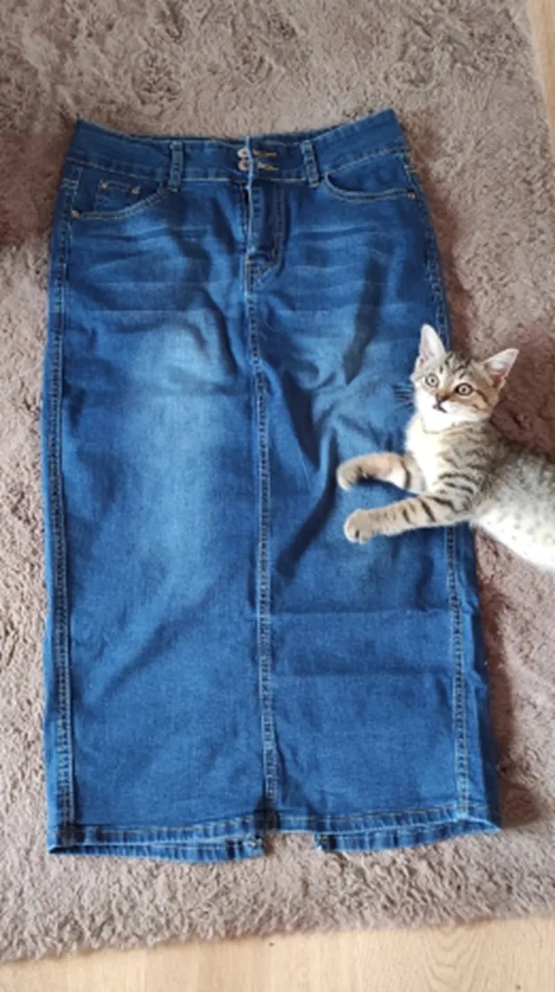 Women Long Jean Skirt