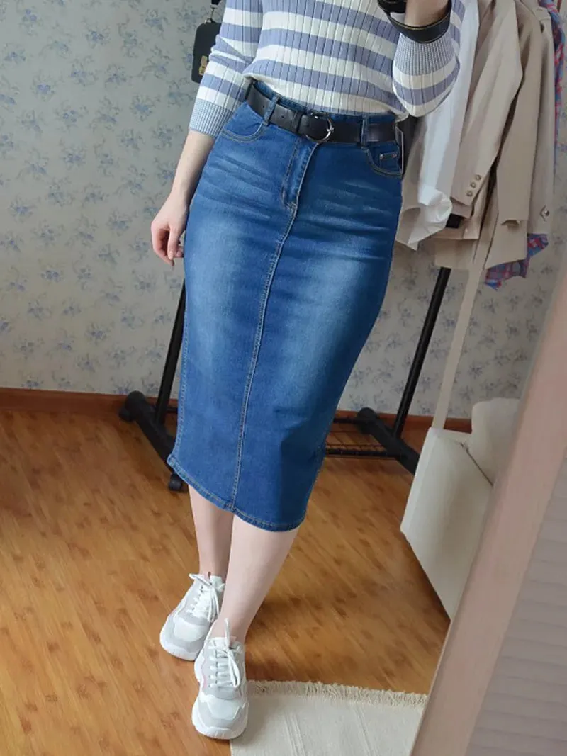 Women Long Jean Skirt