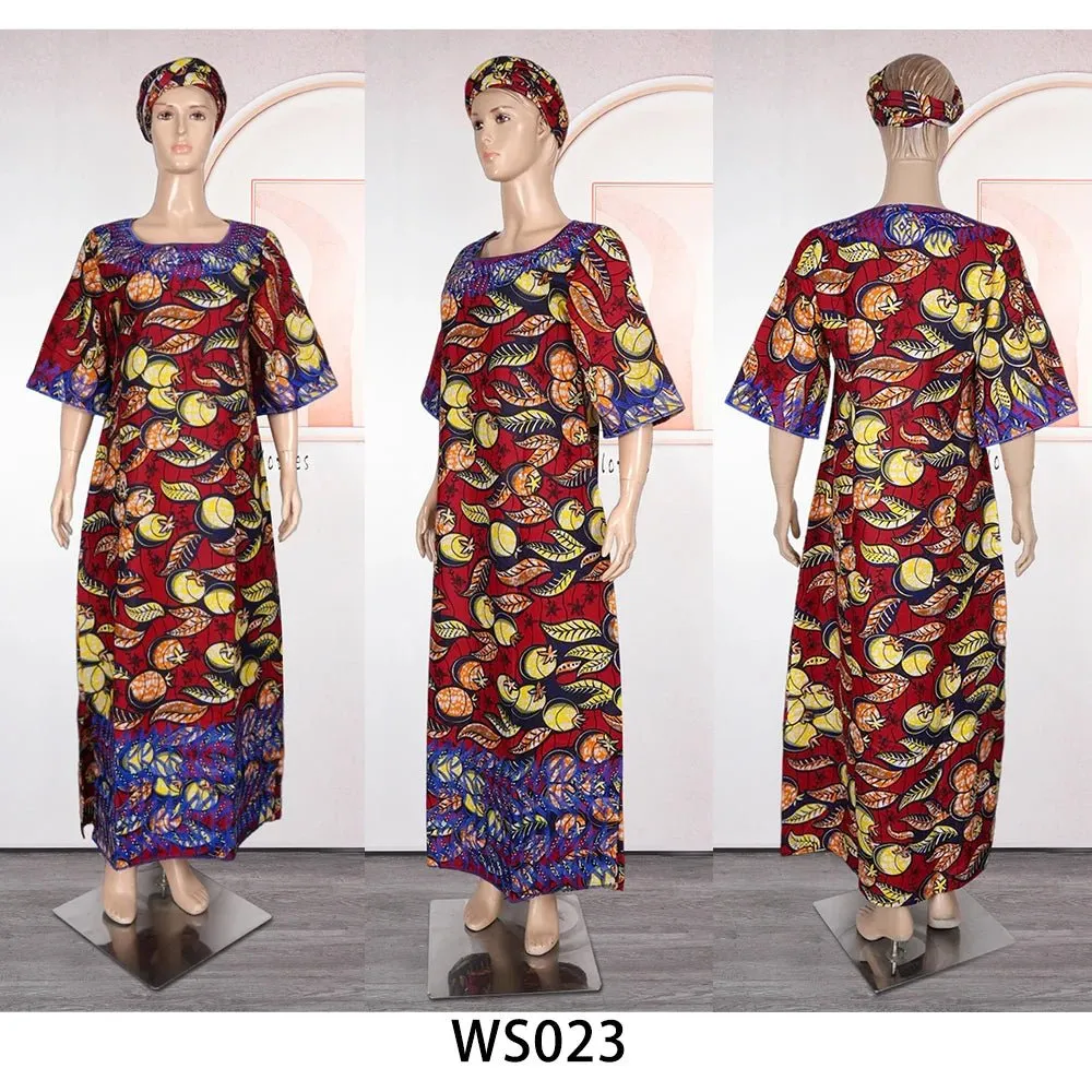 Women’s Embroidered Bazin Floral Boho Dresses – Rich Long Robes for Traditional Parties and Weddings