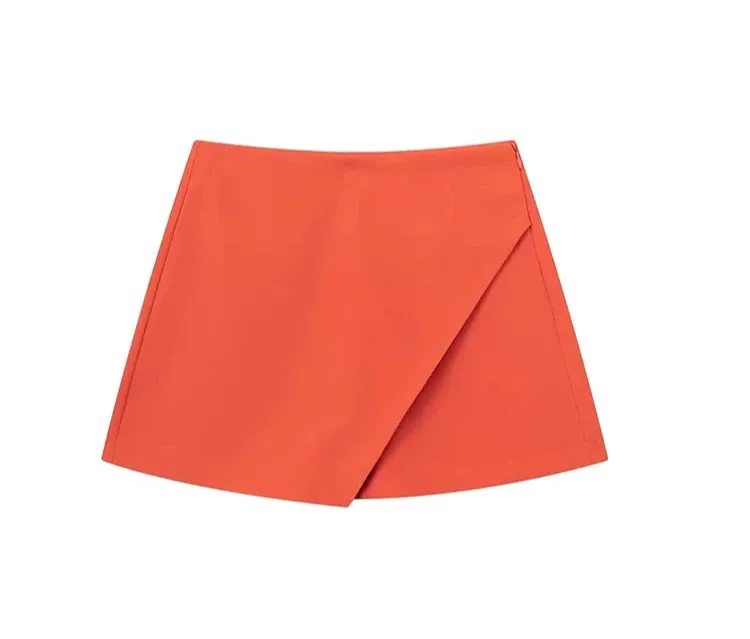 Women's Wide Leg Shorts Fashion Designer Mini Skirts (Short)