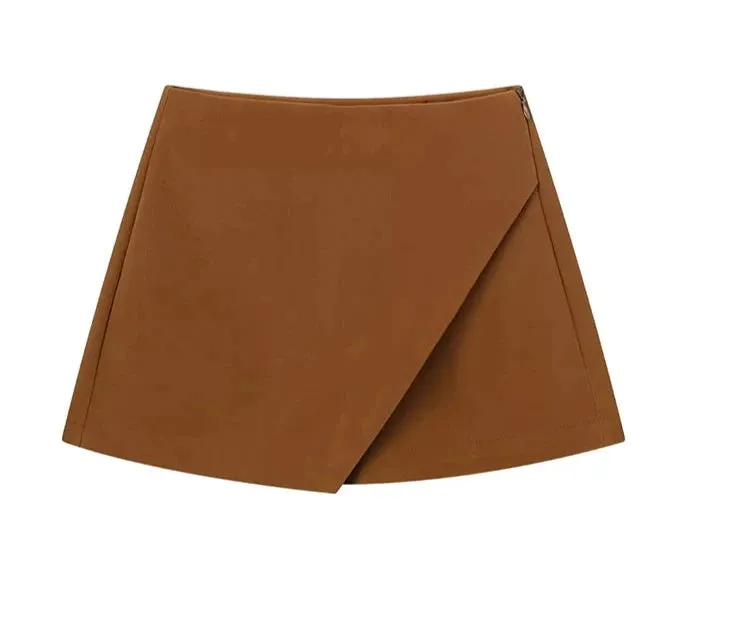 Women's Wide Leg Shorts Fashion Designer Mini Skirts (Short)