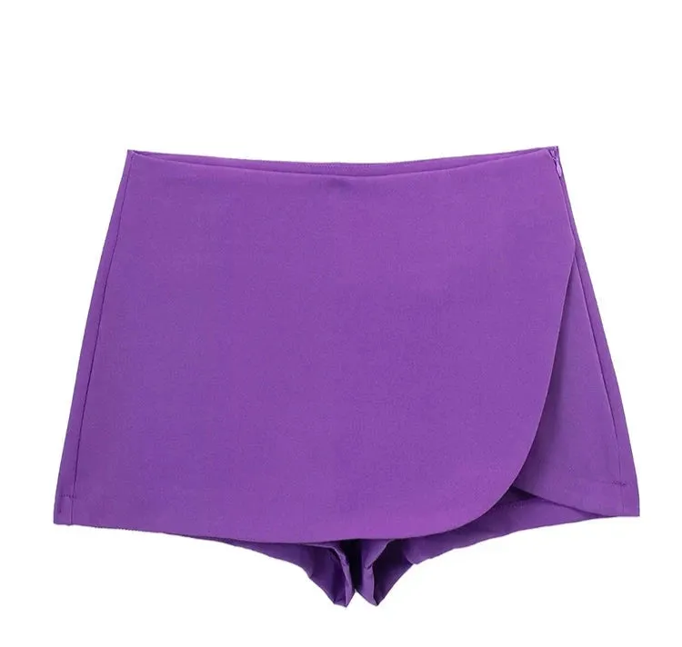 Women's Wide Leg Shorts Fashion Designer Mini Skirts (Short)