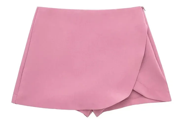 Women's Wide Leg Shorts Fashion Designer Mini Skirts (Short)