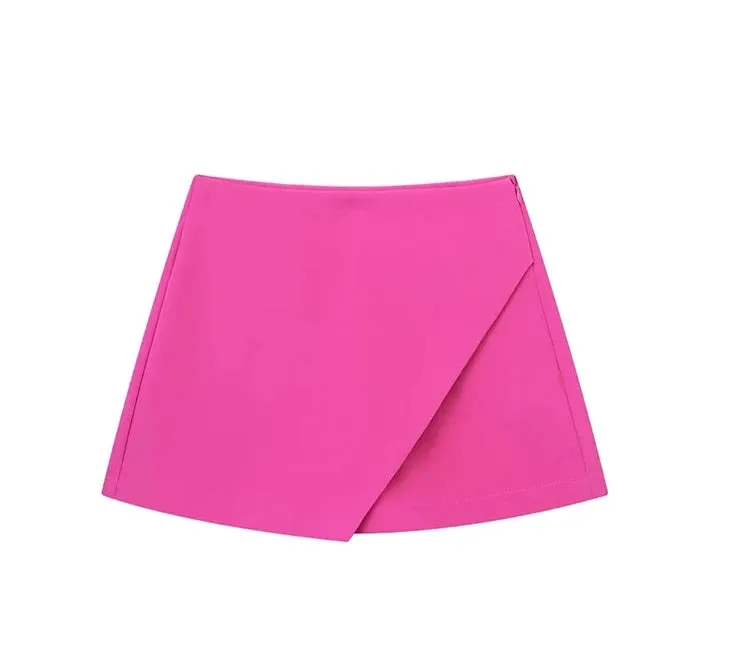 Women's Wide Leg Shorts Fashion Designer Mini Skirts (Short)