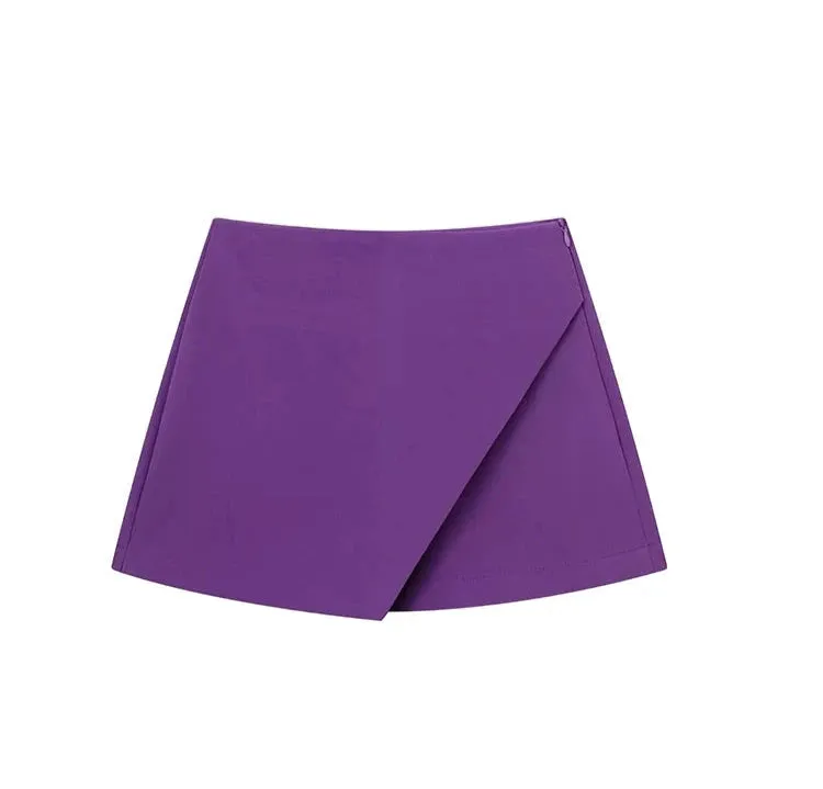 Women's Wide Leg Shorts Fashion Designer Mini Skirts (Short)
