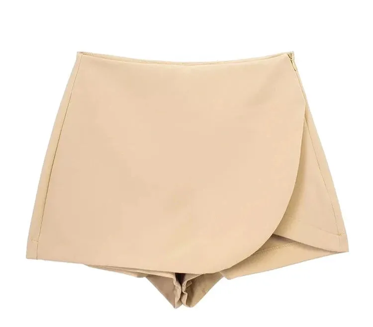 Women's Wide Leg Shorts Fashion Designer Mini Skirts (Short)