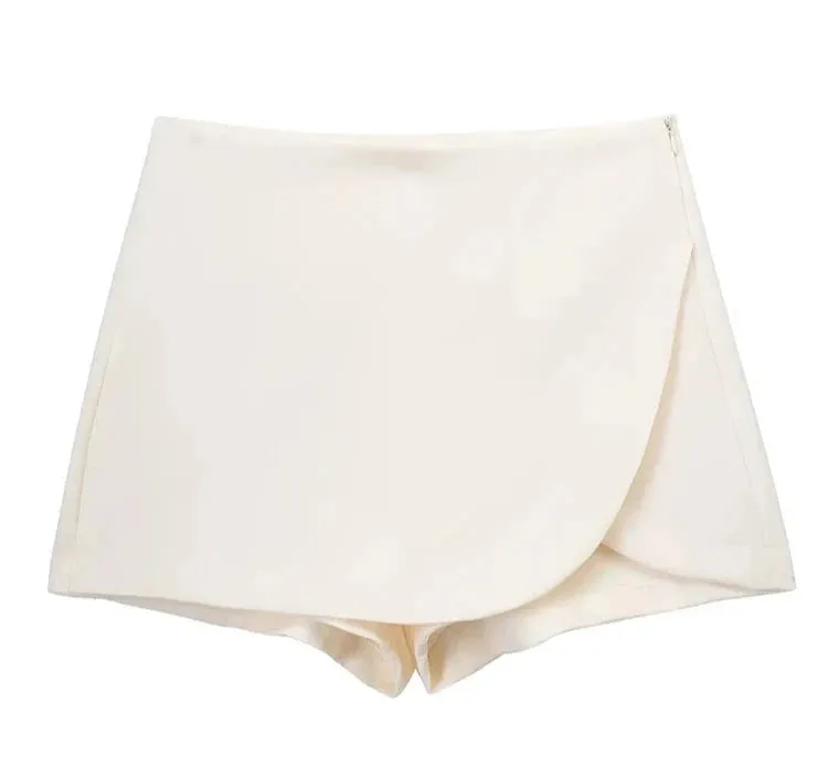 Women's Wide Leg Shorts Fashion Designer Mini Skirts (Short)