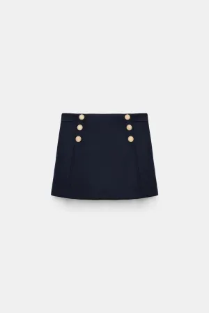 Wool Modern Softness Skirt deep navy