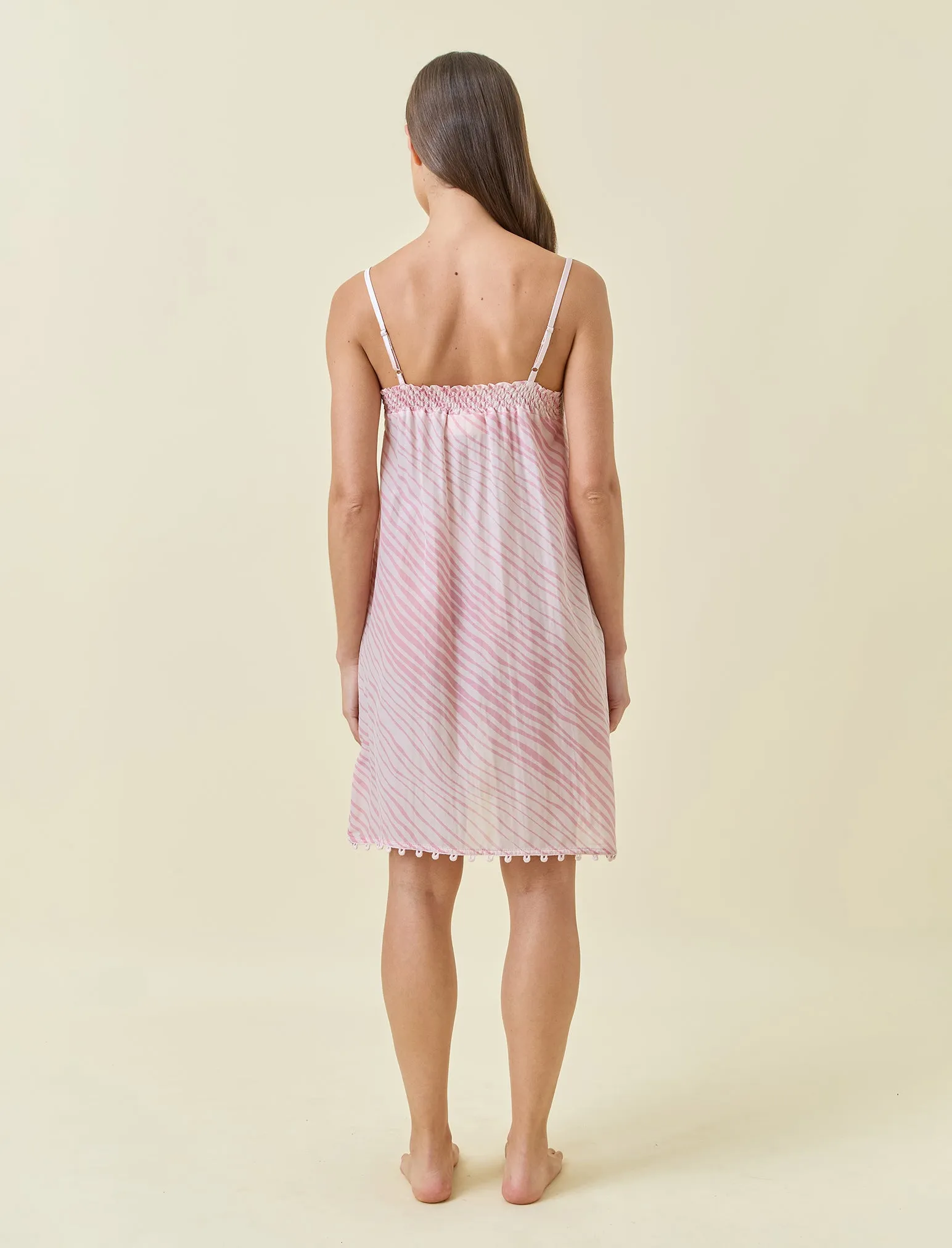 Zebra Lace Front Midi Nightie